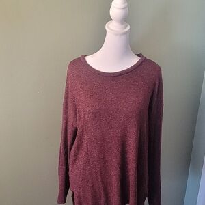 American Eagle Outfitters Maroon Crew Neck Sweater
